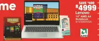 Lenovo 14" AMD A4 Notebook 81VS003VSA