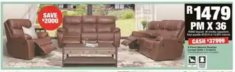 House & Home 3-Piece Navana Recliner Lounge Suite + Console offer