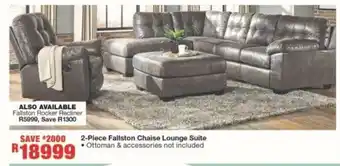 House & Home 2-Piece Fallston Chaise Lounge Suite offer