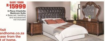House & Home 5-Piece Charlotte Bedroom Suite offer