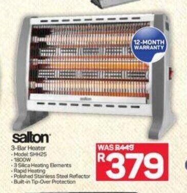 Salton - 3-Bar Heater offer at Pick n Pay Hypermarket