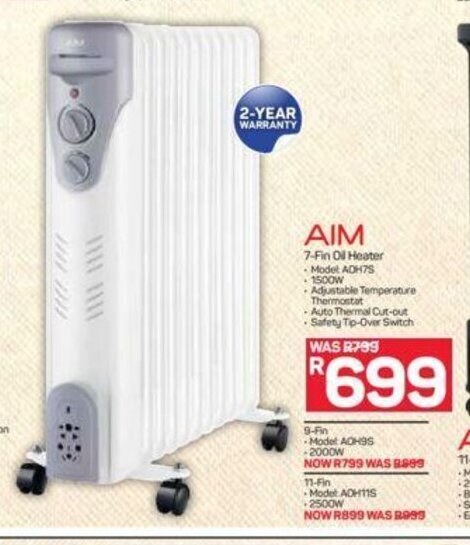 AIM - 7-Fin Oil Heater offer at Pick n Pay Hypermarket