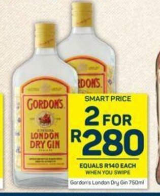 Pick n Pay Hypermarket Gordon's London Dry Gin 750ml offer