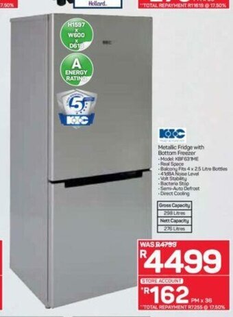 Pick n Pay Hypermarket KIC - Metallic Fridge with Bottom Freezer offer