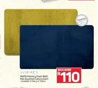 Pick n Pay Hypermarket Inspired Waffle Memory Foam Bath Mat Assorted Colours each offer