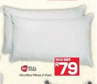 Pick n Pay Hypermarket Real Home Microfibre Pillows 2-Pack offer