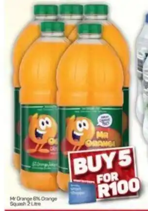 Mr Orange 6% Orange Squash 2 Litre