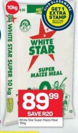 Pick n Pay Hypermarket White Star Super Maize Meal 10kg offer