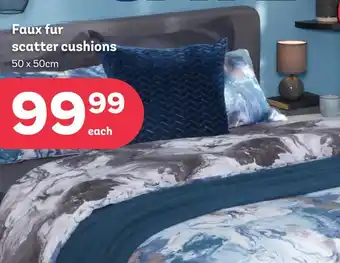 PEP Faux fur scatter cushions offer