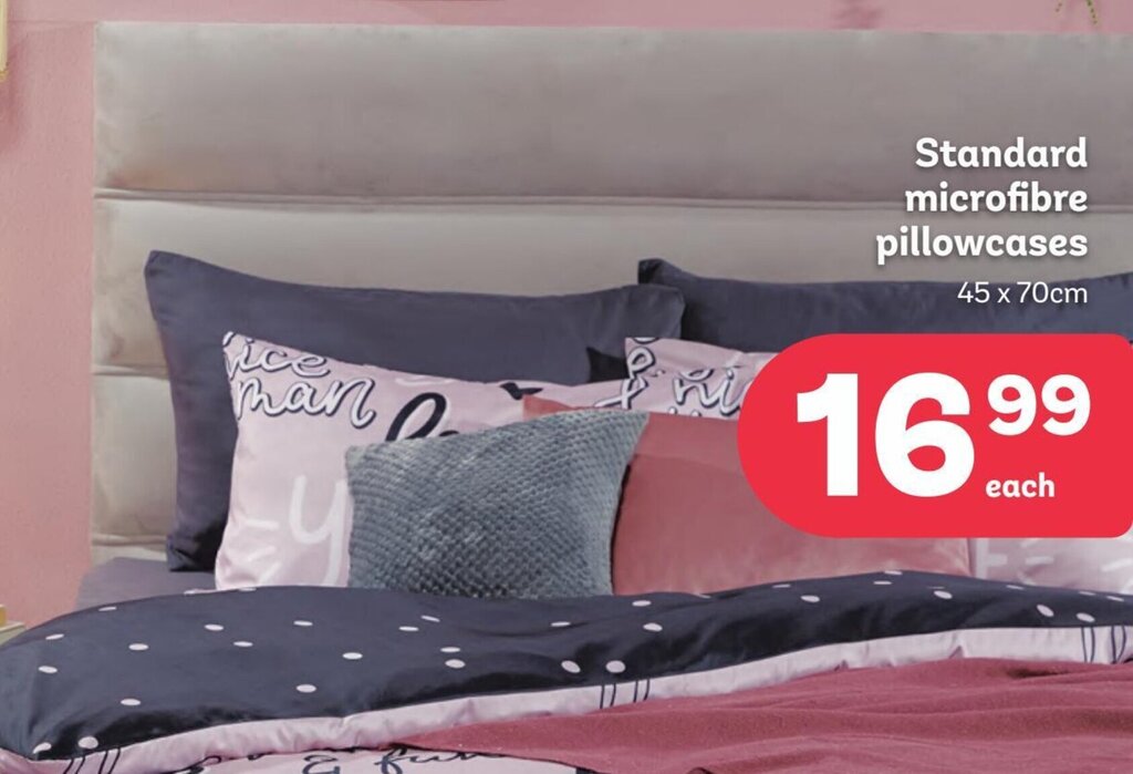 Standard Microfibre Pillowcases offer at PEP