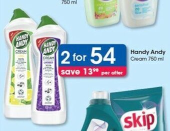 Clicks Handy Andy Cream 2 x 750ml offer
