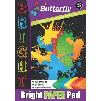 Game Butterfly a4 bright paper pad 50 page offer