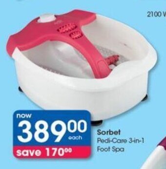 Sorbet Pedi-Care 3-in-1 Foot Spa