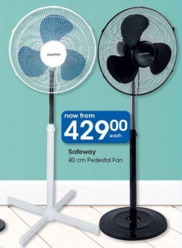 Safeway 40cm Pedestal Fan offer at Clicks