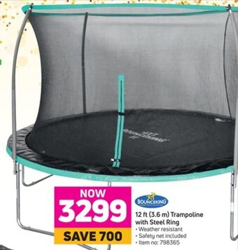 Game Bounceking 12 ft (3.6m) Trampoline with Steel ring offer