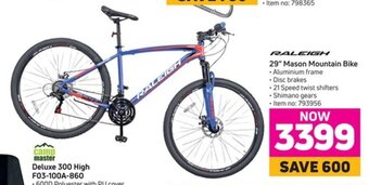 Game Raleigh 29" Mason Mountain Bike offer