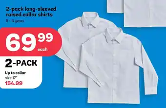 PEP 2-Pack Long-Sleeved Raised Collar Shirts offer