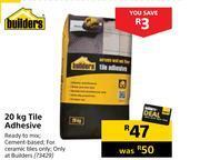 Builders Warehouse Builders 20kg tile adhesive offer