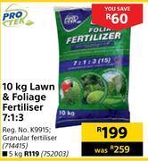 Builders Warehouse Pro tek lawn & foliage fertiliser 7:1:3-10kg offer