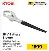 Builders Warehouse Ryobi 18v battery blower offer