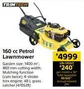 Trimtech 160cc petrol lawnmower offer at Builders Warehouse