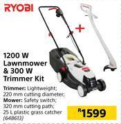 Builders Warehouse Ryobi 1200w lawnmower & 300w trimmer kit offer