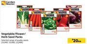Builders Warehouse Garden master vegetable/ flower/ herb seed packs-each offer