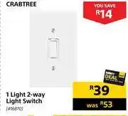 Builders Warehouse Crabtree 1 light 2 way light switch offer