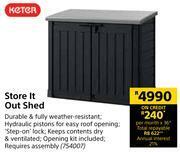 Builders Warehouse Keter store it out shed offer