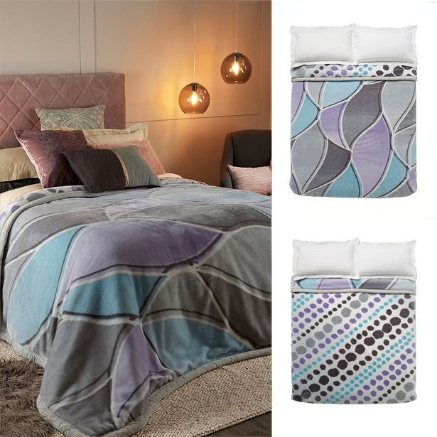 Rylan 3 ply 4kg floral mink blanket offer at HomeChoice