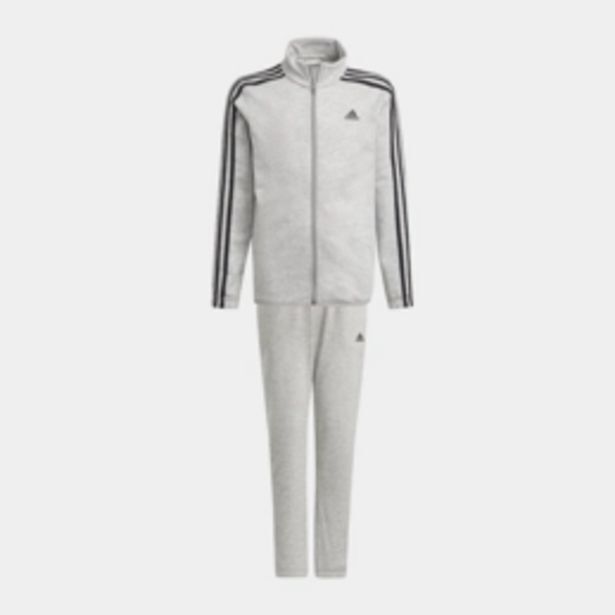 Boys adidas tricot grey/black tracksuit offer at Totalsports