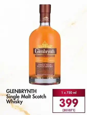 Makro’s liquor Glenbrynth Single Malt Scotch Whisky 750ml offer