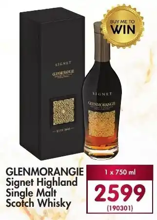 Glenmorangie Signet Highland Single Malt Scotch Whisky 750ml