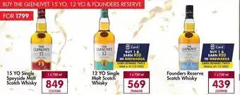 Makro’s liquor Buy The Glenlivet 15 YO, 12 YO & Founders Reserve 750ml for offer
