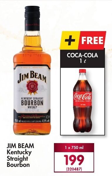 Jim Beam Kentucky Straight Bourbon 750ml offer at Makro’s liquor