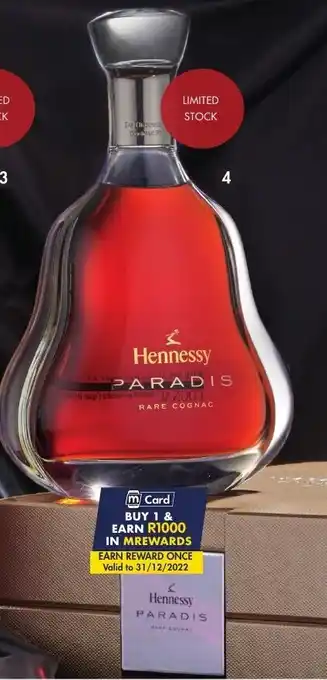 Makro’s liquor Hennessy Paradis Cognac 750ml offer