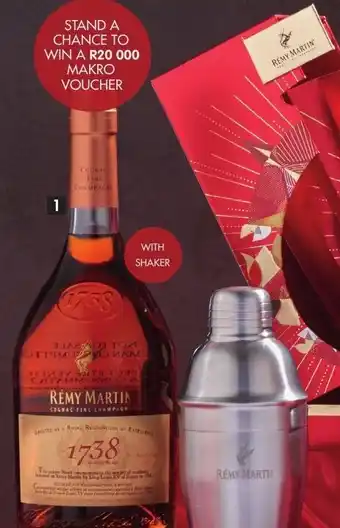 Makro’s liquor Remy Martin 1738 Fine Champagne Cognac 750ml offer