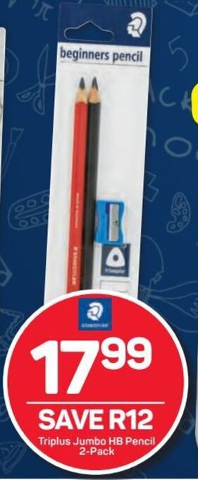 Pick n Pay Staedtler Triplus Jumbo HB Pencil 2-pack offer