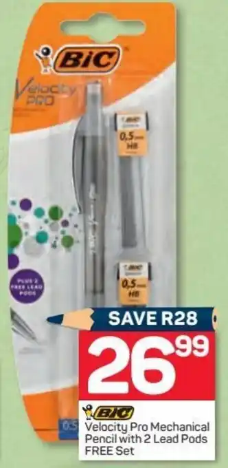 Pick n Pay BIC Velocity Pro Mechanical Pencil with 2 Lead Pods FREE Set offer