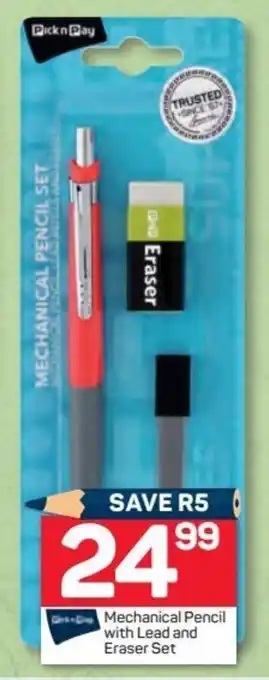 Pick n Pay Pick n Pay Mechanical Pencil with Lead and Eraser Set offer