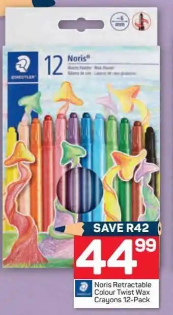 Pick n Pay Staedtler Noris Retractable Colour Twist Wax Crayons 12-pack offer