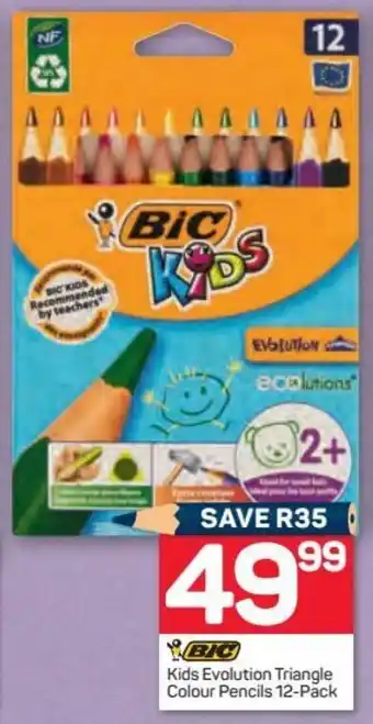 Pick n Pay BIC Kids Evolution Triangle Colour Pencils 12-pack offer
