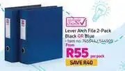 Game Simple choice lever arch file 2 pack black or blue-per pack offer