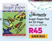 Game Butterfly sugar paper pad a4 50 page offer