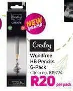 Game Croxley woodfree hb pencils-6 per pack offer