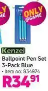 Game Kenzel 3-pack ballpoint pen set (blue) 834974 offer