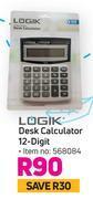 Game Logik desk calculator (12 digit) offer