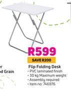 Flip folding desk