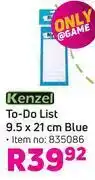 Game Kenzel to-do list 9.5 x 21cm (blue) 835086 offer