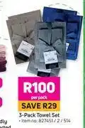 Game Mainstays 3 pack towel set assorted-per pack offer